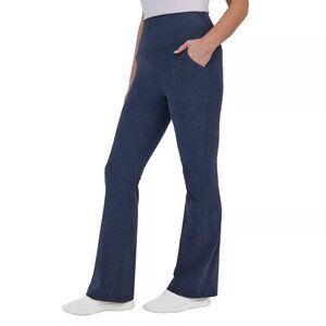 KIRKLAND Signature Woman XS Brushed Flare Pants Moisture Wicking Stretch Blue
